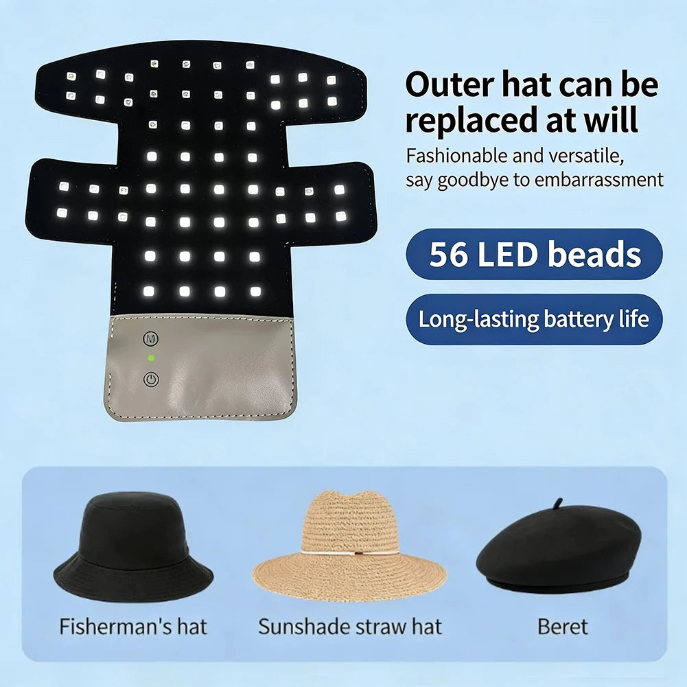 660Nm 850Nm near Infrared Red Light Therapy Hair Cap 56Pcs Led Bulbs Growth Hat Electric anti Hair Loss Relax Scalp Massager