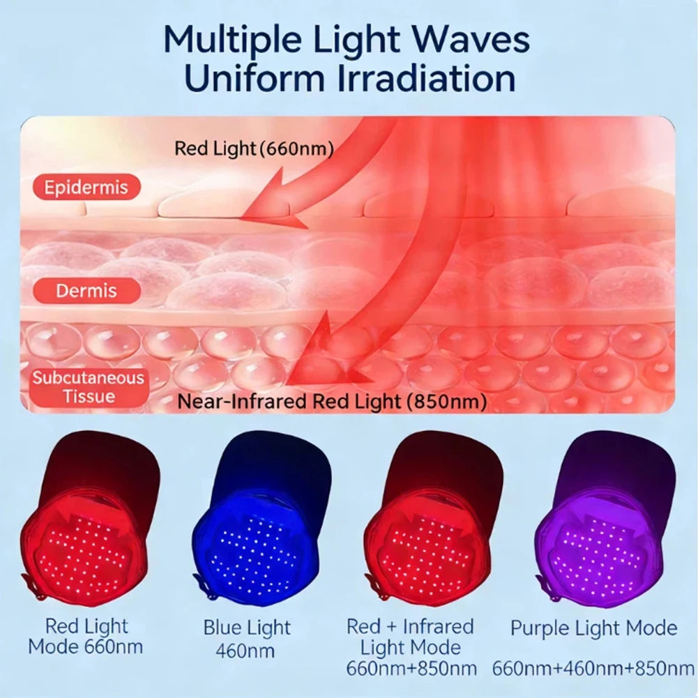 660Nm 850Nm near Infrared Red Light Therapy Hair Cap 56Pcs Led Bulbs Growth Hat Electric anti Hair Loss Relax Scalp Massager